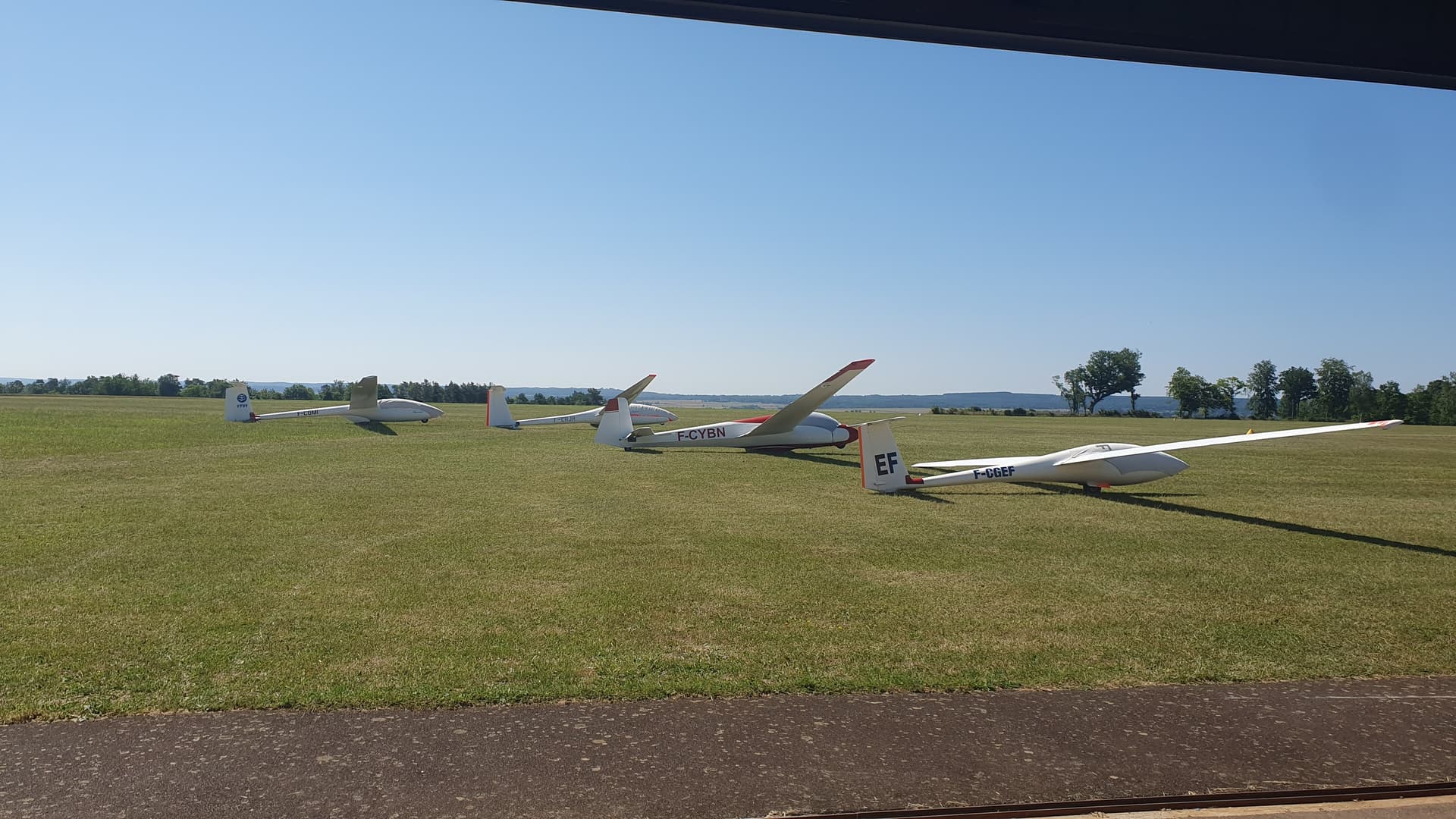 Vue d'ensemble de la flotte au hangar